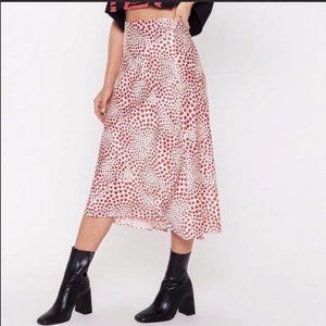 Rachel Zoe heart Print Skirt  NWOT